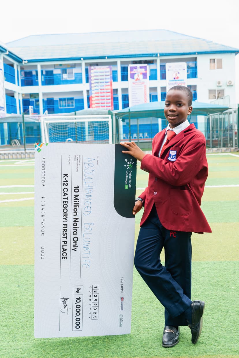 Boluwatife at the Digital For All Challenge
